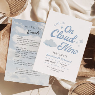 Invitación Está En La Nube 9 Bachelorette Weekend Itinerario