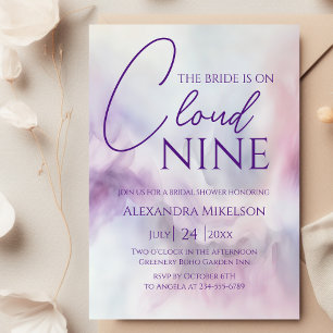Invitación Está en la nube 9 Ducha de novia Dreamy Pastel Sky
