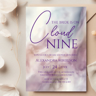 Invitación Está en la nube 9 Ducha de novia Dreamy Pastel Sky