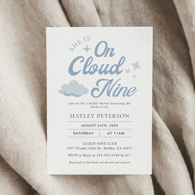 Invitación Está En La Nube 9 Ducha De Novias (Subido por el creador)