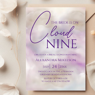 Invitación Está en la nube 9 Elegant Bridal Shower