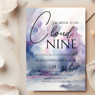 Invitación Está en la nube 9 Elegant Bridal Shower Dreamy