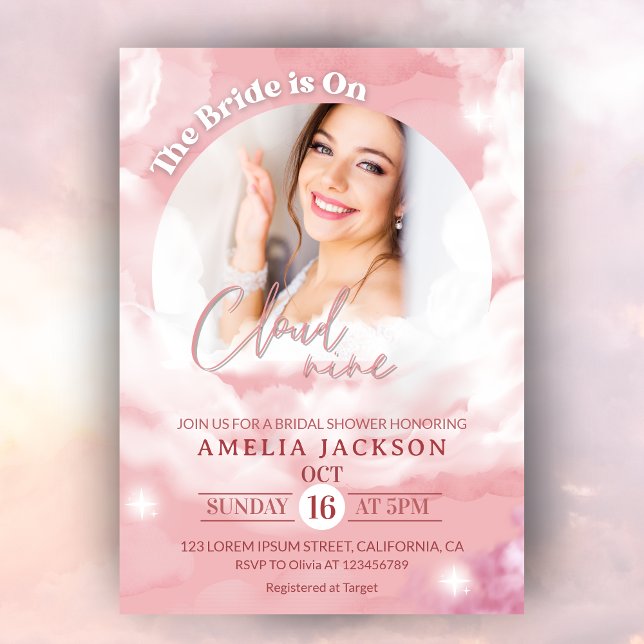 Invitación Está en la nube 9 Elegant Bridal Shower Dreamy (Subido por el creador)