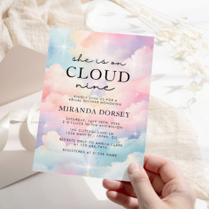 Invitación Está En La Nube 9 Estrellas De Sueño Ducha De Novi