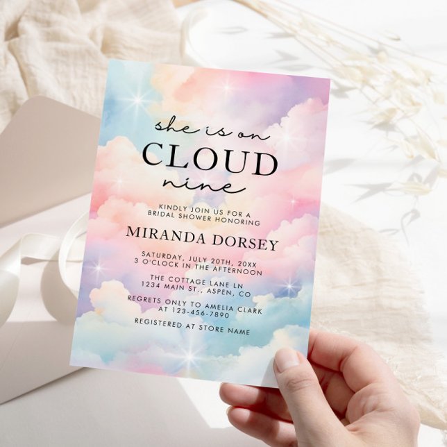 Invitación Está En La Nube 9 Estrellas De Sueño Ducha De Novi (Subido por el creador)