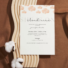 Invitación Está en la nube 9 Minimalista ducha de novias mode