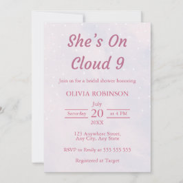 Invitación Está en la nube 9 Pastel Dreamy Bridal Shower