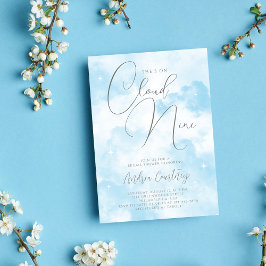 Invitación Está en la Nueve Dreamy Blue Bridal Shower