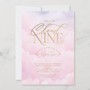 Invitación Está en la Nueve Nueve Ducha Bridal Elegante Rosa