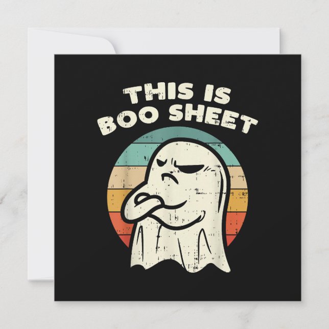 Invitación Esta Es Hoja Boo Fantasma  (Anverso)
