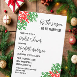 Invitación Esta es la ducha de novia de los Navidades de temp