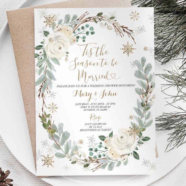 Invitación Esta es la estación para casarse con la floral de  (Subido por el creador)