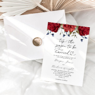Invitación Esta es la estación para casarse con un Boda flora