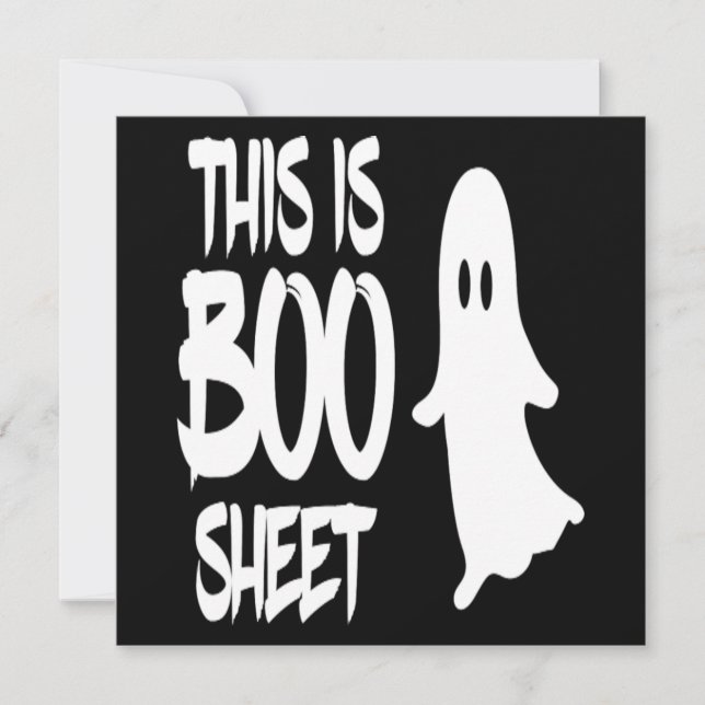 Invitación Esta es la hoja de boo que da un regalo de Hallowe (Anverso)
