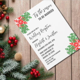 Invitación Esta Es La Recepción De Bodas De Navidades De Temp