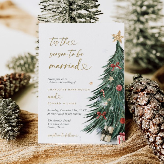 Invitación Esta Es La Temporada Para Ser Boda De Navidades Ca (Subido por el creador)