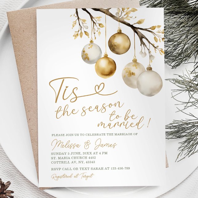 Invitación Esta es la temporada para ser Boda de Navidades ca (Subido por el creador)