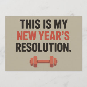 Invitación Esta es mi resolución de año nuevo Motivacional Gi