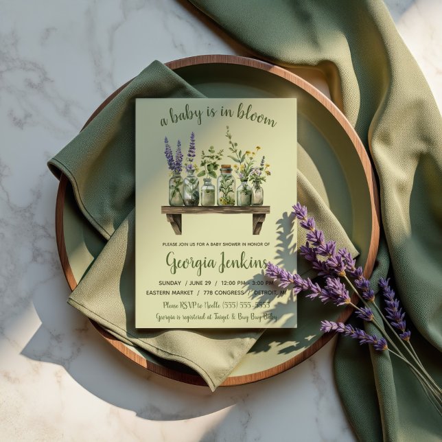 Invitación Está floreciendo un bebé, Baby Shower de flores de (Subido por el creador)