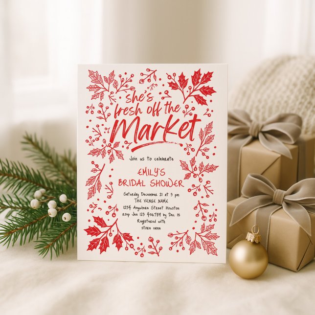 Invitación Está fresca de la ducha de novia de los Navidades  (Subido por el creador)