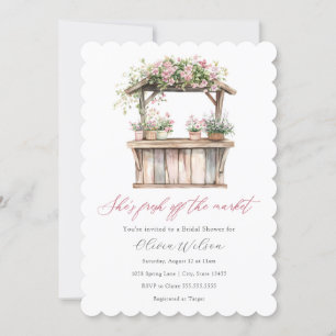 Invitación Está fresca fuera de la ducha de novia del mercado