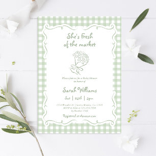 Invitación Está fresca fuera de la ducha de novia del mercado