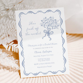 Invitación Está fresca fuera de la ducha de novia del mercado