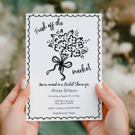 Invitación Está fresca fuera de la ducha de novia del mercado