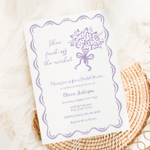 Invitación Está fresca fuera de la ducha de novia del mercado