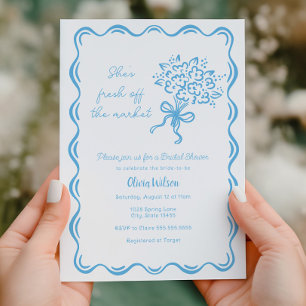 Invitación Está fresca fuera de la ducha de novia del mercado