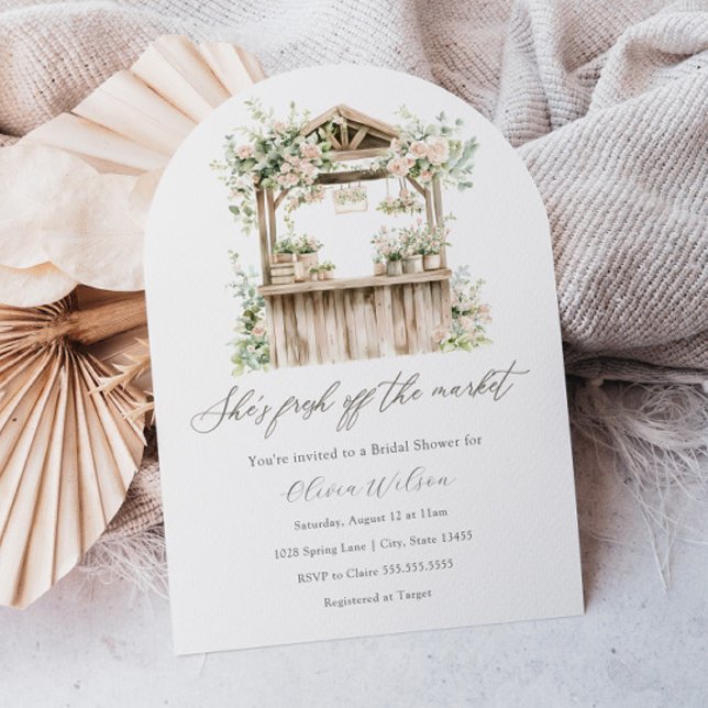 Invitación Está fresca fuera de la ducha de novia del mercado (Subido por el creador)