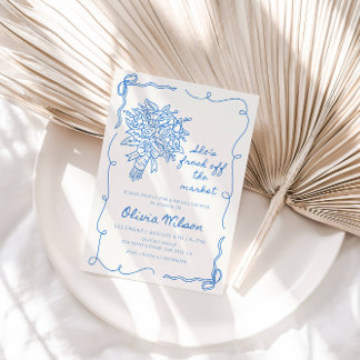 Invitación Está fresca fuera del mercado, ducha de novias- fl