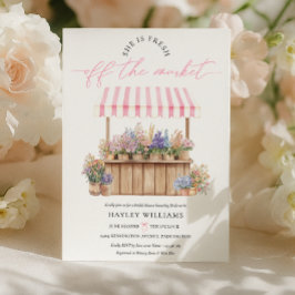 Invitación Está Fresca Fuera Del Mercado, Ducha De Novias Ros