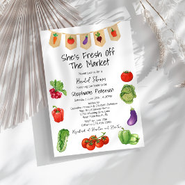 Invitación Está fresca fuera del mercado Veggies Bridal Showe