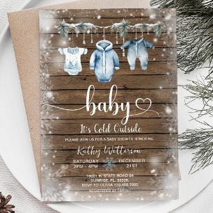 Invitación Está frío fuera de la ropa de bebé Baby Shower de 