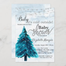 Está frío fuera del Baby Shower de invierno de Pin