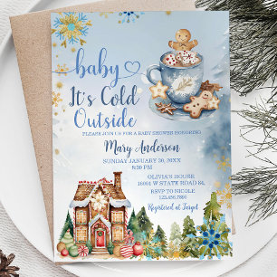 Invitación Está frío fuera del Baby Shower de pan de jengibre