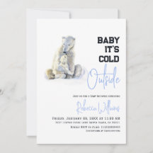 Está frío fuera del Baby Shower del oso polar