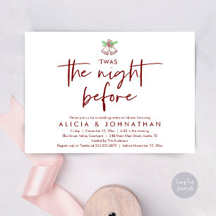 Invitación Esta fue la noche anterior, Boda ensayó la cena