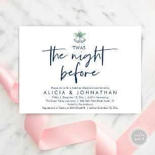 Invitación Esta fue la noche anterior, Boda ensayó la cena