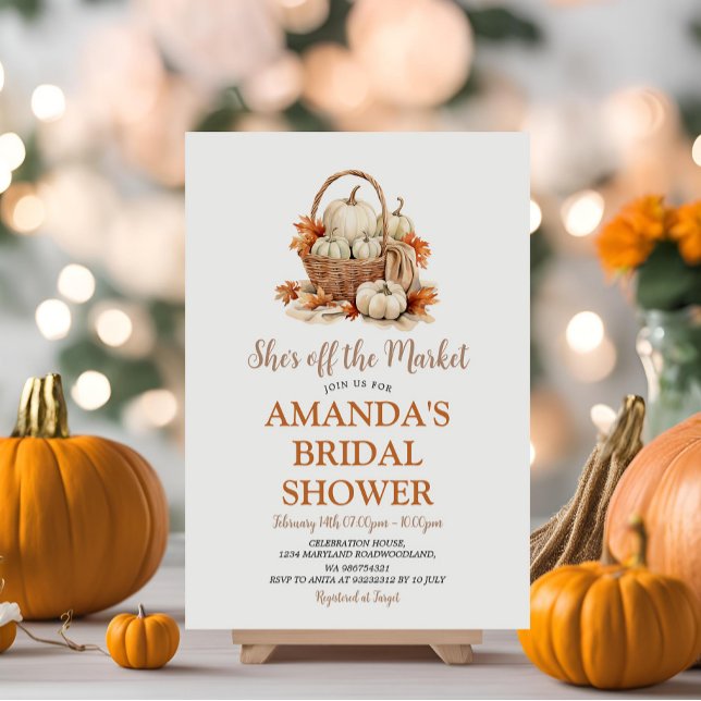 Invitación Está fuera de la ducha de la novia de la calabaza  (Subido por el creador)
