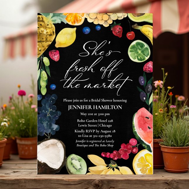 Invitación Está fuera del mercado | Chalkboard Bridal Shower  (Subido por el creador)
