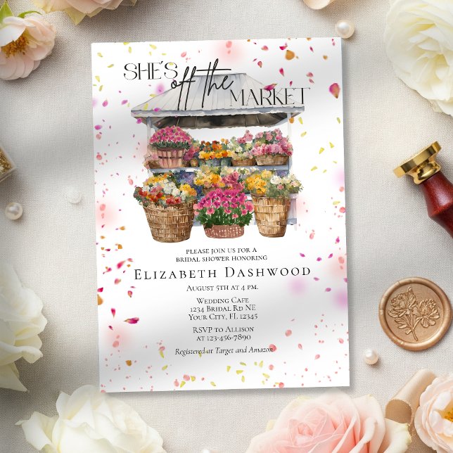 Invitación Está Fuera Del Mercado Floral Shop Bridal Shower (Subido por el creador)