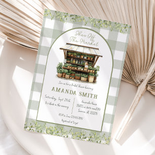 Invitación Está fuera del mercado Gingham Bridal Shower