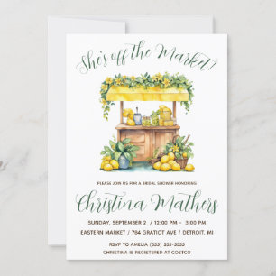 Invitación ¡Está fuera del mercado! Lemonade Stand Bridal Sho