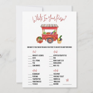 Invitación ¡Está fuera del mercado! ¿Qué hay en tu bolso? Jue