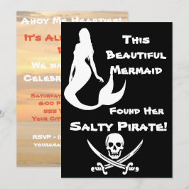 Invitación Esta Hermosa Sirenita Encontró Su Pirata Salado