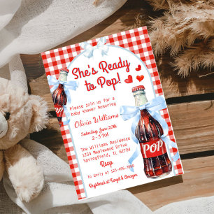 Invitación Está lista para hacer pop Baby Shower de Soda
