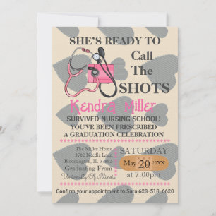 Invitación Está lista para llamar a la graduación de la Enfer