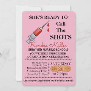 Invitación Está lista para llamar a la graduación de la Enfer